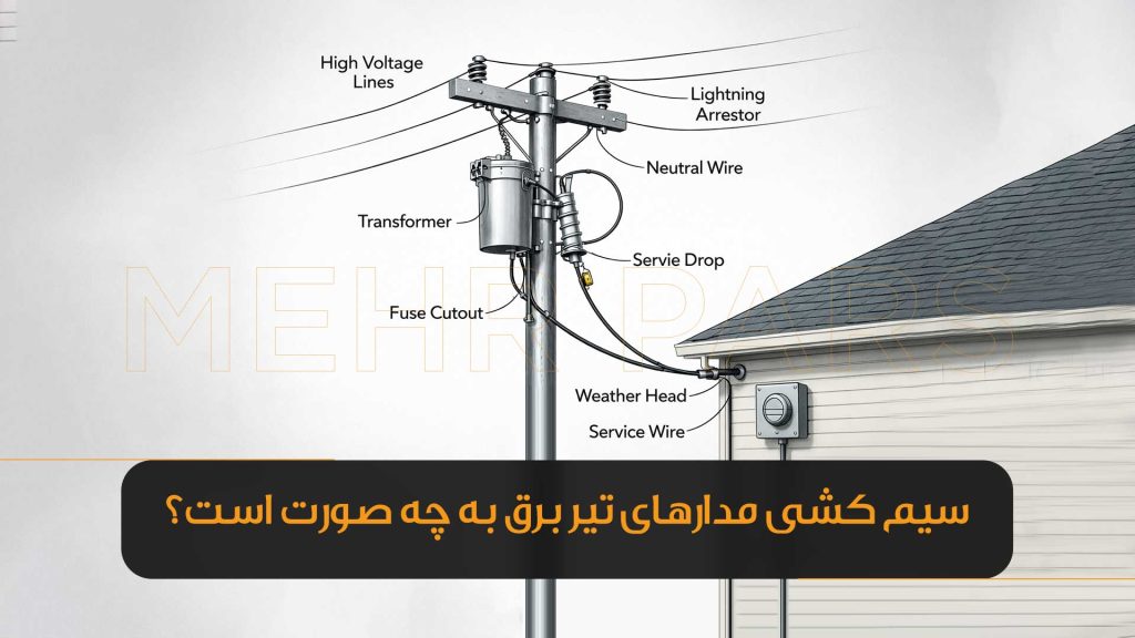 سیم کشی مدارهای تیر برق به چه صورت است؟