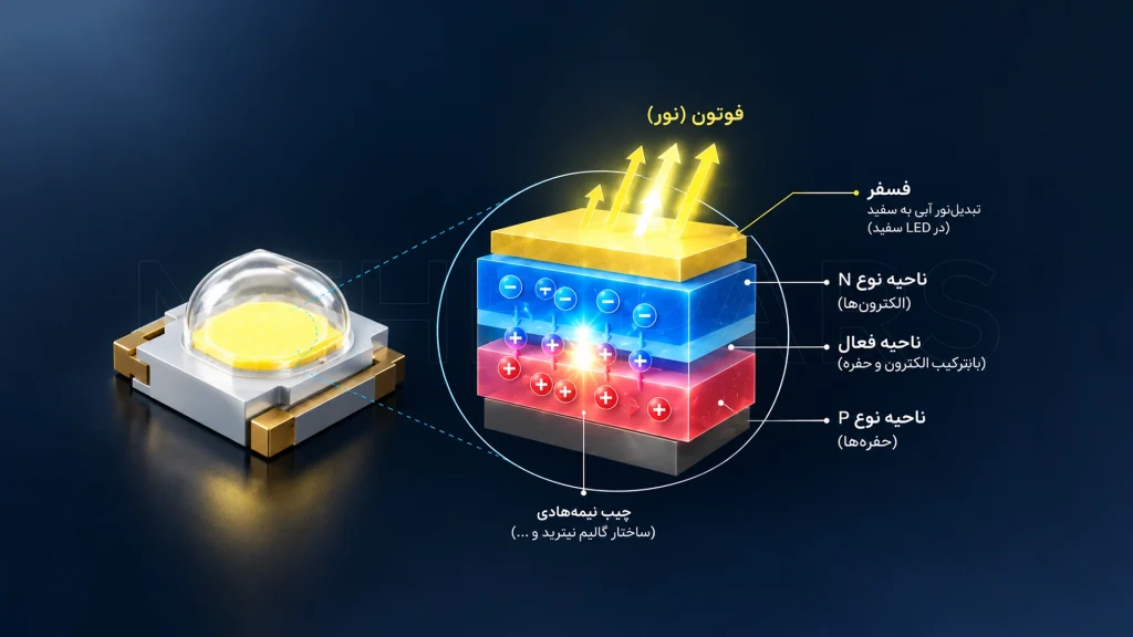 LED چگونه نور تولید می‌کند؟